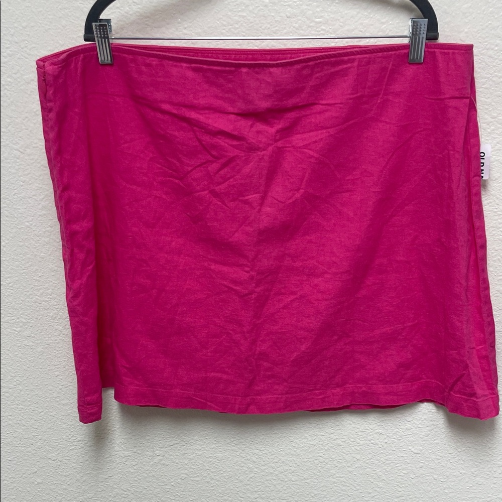 Old Navy Women’s XXL Vibrant Pink Linen Skirt NWT
